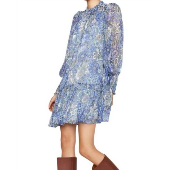 Marie Oliver Irena Balloon-Sleeve Minidress Size XS - Picture 2 of 5